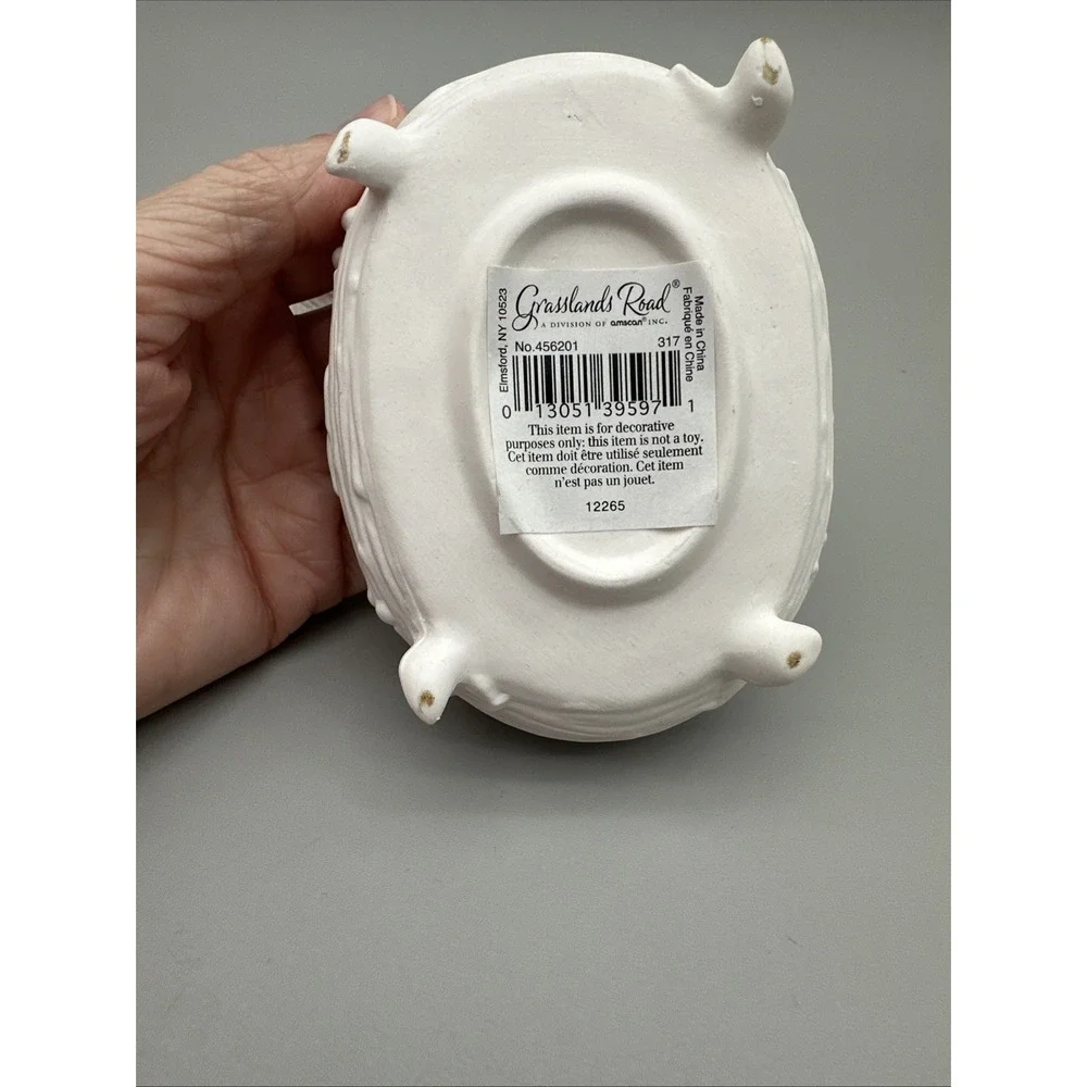 Grasslands Road Songbird Jewelry Box Unglazed ceramic Preowned w Box